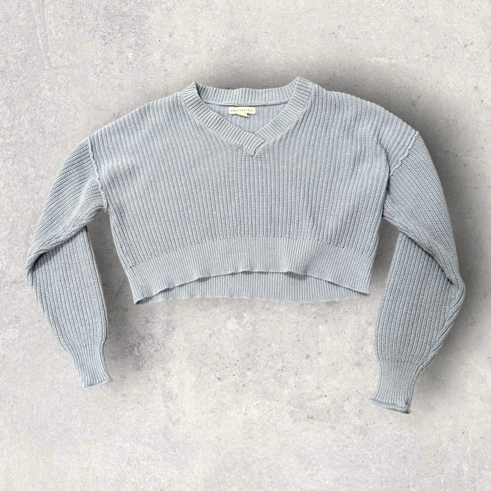 Aeropostale Heather Gray V-Neck Sweater